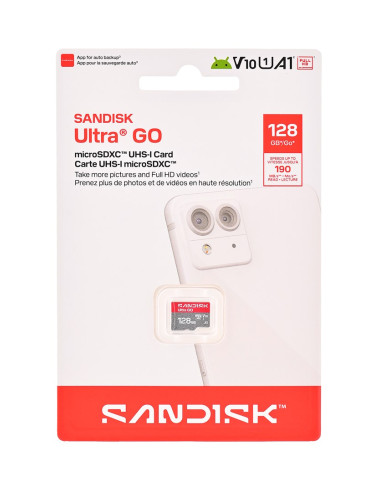 Sandisk Ultra Go Microsd Uhs-I 128Gb Microsd 190Mb/S(R)