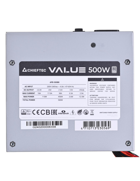Zasilacz Chieftec Seria Value Apb-500B8 500W