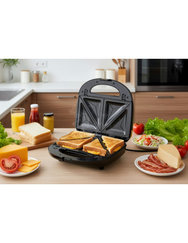 Eldom Opiekacz Wielofunkcyjny 5 In 1 St250 850W Wymienne Płyty: Sandwich, Grill, Gofry, Orzeszki, Mini Pączki