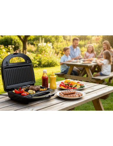 Eldom Opiekacz Wielofunkcyjny 5 In 1 St250 850W Wymienne Płyty: Sandwich, Grill, Gofry, Orzeszki, Mini Pączki