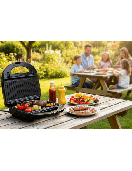 Eldom Opiekacz Wielofunkcyjny 5 In 1 St250 850W Wymienne Płyty: Sandwich, Grill, Gofry, Orzeszki, Mini Pączki