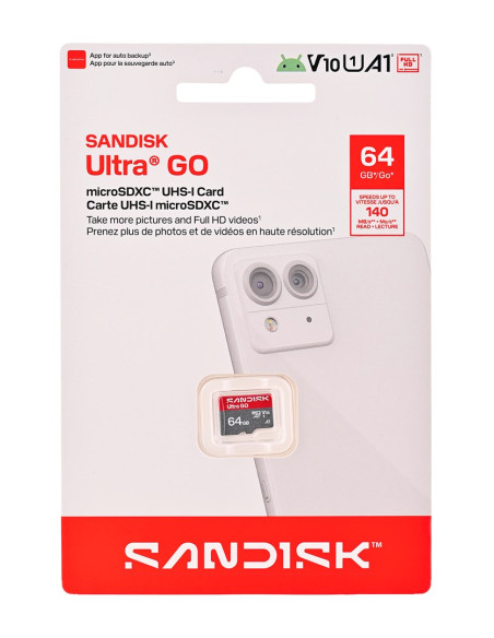 Sandisk Ultra Go Microsd Uhs-I 64Gb Microsd 140Mb/S(R)