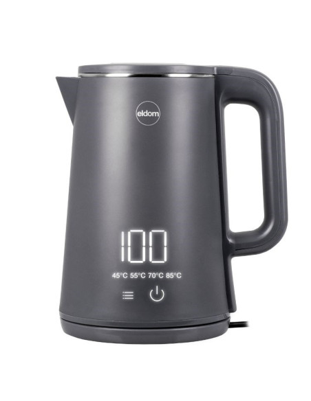 Eldom Czajnik Bezprzewodowy C515S Orra 1,8L 2000W, Szary, 5 Programów 45,55,70,85,100°C, Podtrzymywanie Temperatury
