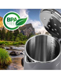 Eldom Czajnik Bezprzewodowy C515S Orra 1,8L 2000W, Szary, 5 Programów 45,55,70,85,100°C, Podtrzymywanie Temperatury 2