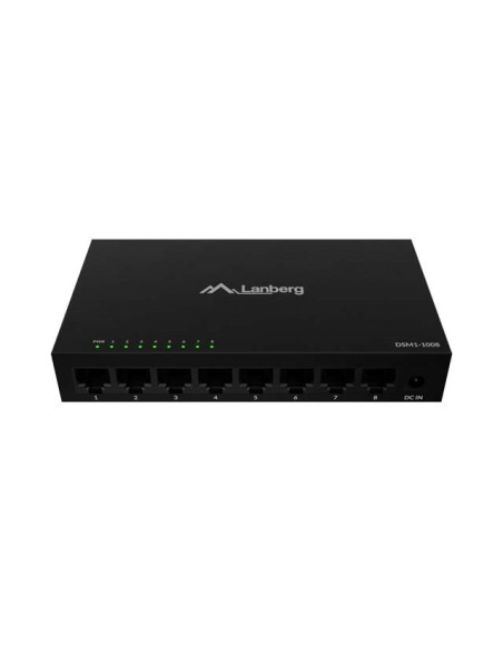 Lanberg Switch Dsm1-1008 8X1Gb/S Niezarządzalny Gigabit Ethernet 12V (Obudowa Metalowa)