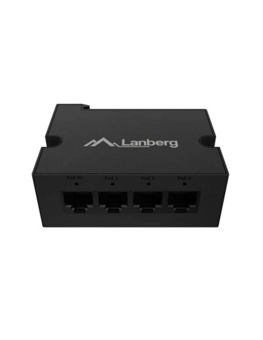 Lanberg Switch Poe Extender 1Xin 3Xout 100Mb Fast Ethernet Din Rail 30W