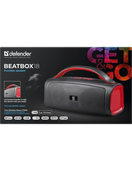 Defender Głośnik Bluetooth 5.4 Beatbox 18 20W 65218