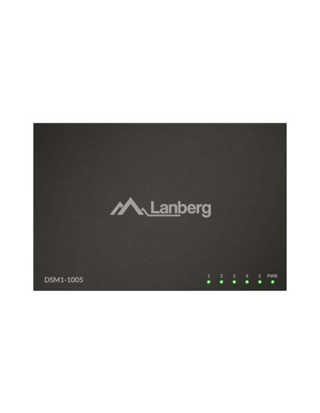 Lanberg Switch Dsm1-1005 5X1Gb/S Niezarządzalny Gigabit Ethernet Desktop 12V (Obudowa Metalowa)