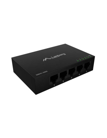 Lanberg Switch Dsm1-1005 5X1Gb/S Niezarządzalny Gigabit Ethernet Desktop 12V (Obudowa Metalowa)