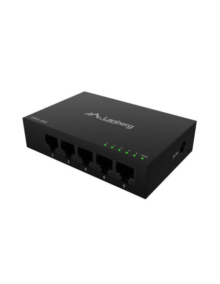 Lanberg Switch Dsm1-1005 5X1Gb/S Niezarządzalny Gigabit Ethernet Desktop 12V (Obudowa Metalowa)