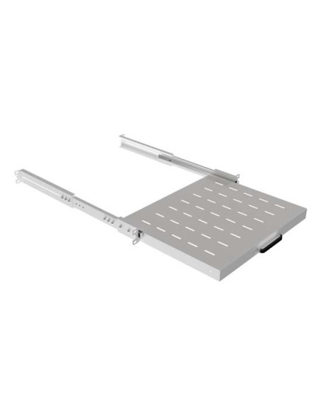 Lanberg Wysuwana Półka Do Szaf Rack 19" 350Mm Szara (1U/445X350Mm Udźwig Do 35Kg, Montaż 4Punktowy)