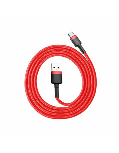 Kabel Baseus Cafule Catklf-B91 (Usb 2.0 - Usb Typu C   1M  Kolor Czarno-Czerwony)