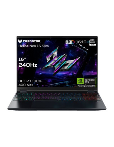 Acer | Predator Helios Neo 16S Ai Phn16S-71-95J5 | Black | 16 " | Oled | Wqxga | 240 Hz | Intel Core Ultra 9 | 275Hx | 64 Gb | D
