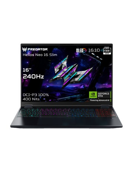 Acer | Predator Helios Neo 16S Ai Phn16S-71-95J5 | Black | 16 " | Oled | Wqxga | 240 Hz | Intel Core Ultra 9 | 275Hx | 64 Gb | D
