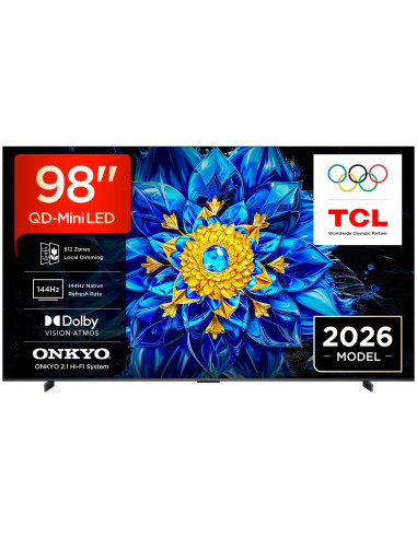 Telewizor Tcl 98P8L Qled 98" 4K Ultra Hd 144Hz Google Tv Dolby Atmos Czarny