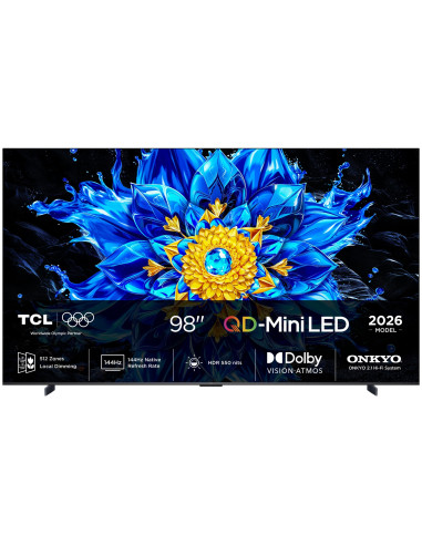 Telewizor Tcl 98P8L Qled 98" 4K Ultra Hd 144Hz Google Tv Dolby Atmos Czarny