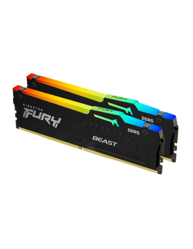Kingston Ddr5 128Gb 5600Mt/S Cl36 Dimm Kitx2 Fury Beast Rgb
