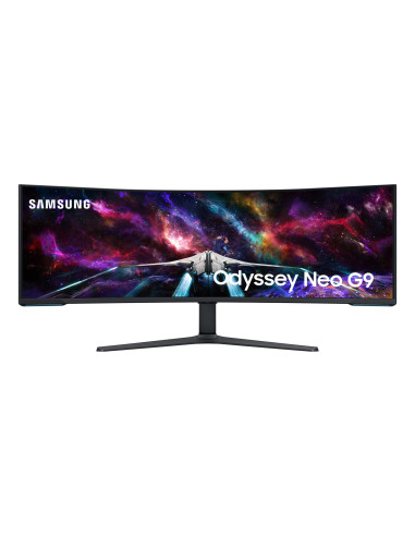 Samsung G95Nc Monitor Komputerowy 144,8 Cm (57") 7680 X 2160 Px Dual Uhd Qled Biały