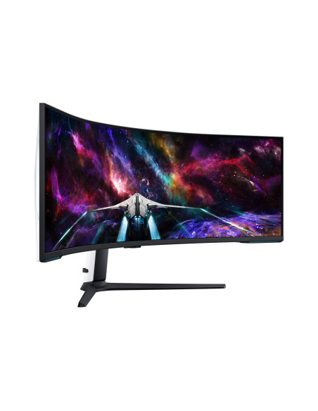 Samsung G95Nc Monitor Komputerowy 144,8 Cm (57") 7680 X 2160 Px Dual Uhd Qled Biały
