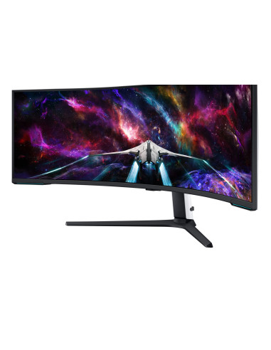 Samsung G95Nc Monitor Komputerowy 144,8 Cm (57") 7680 X 2160 Px Dual Uhd Qled Biały