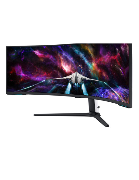 Samsung G95Nc Monitor Komputerowy 144,8 Cm (57") 7680 X 2160 Px Dual Uhd Qled Biały