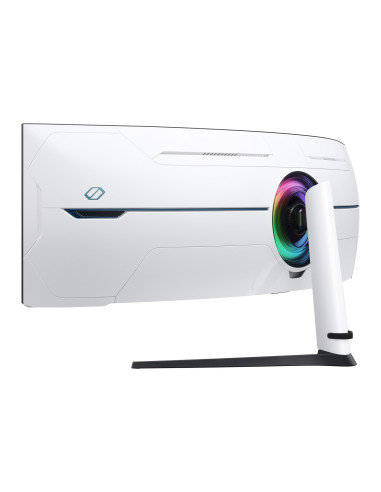 Samsung G95Nc Monitor Komputerowy 144,8 Cm (57") 7680 X 2160 Px Dual Uhd Qled Biały