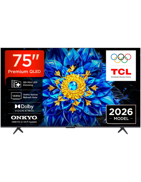 Telewizor Tcl 75P8L Qled 75" 4K Ultra Hd 144Hz Google Tv Dolby Atmos Czarny