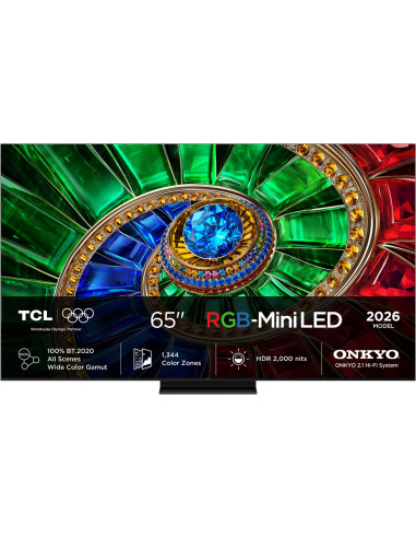 Tcl Rm7L 65Rm7L Telewizor 165,1 Cm (65") 4K Ultra Hd Smart Tv Wi-Fi Czarny 2000 Cd/M2