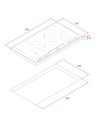 Teka Ibf 95-G1 Mst Bm Czarny Wbudowany 90 Cm Płyta Indukcyjna Strefowa 5 Stref(Y)