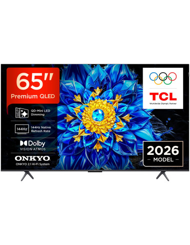 Telewizor Tcl 65P8L Qled 65" 4K Ultra Hd 144Hz Google Tv Dolby Atmos Czarny