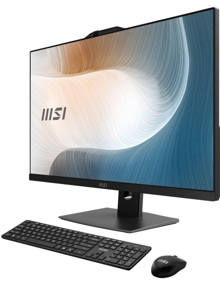 Msi Aio Modern Am272P 1M-1293Xeu Core5-120U 27" Ips Led Fhd Non-Touch Anti-Glare 16Gb Ssd512Gb M.2 Ax211 Wifi 6E Noos Black