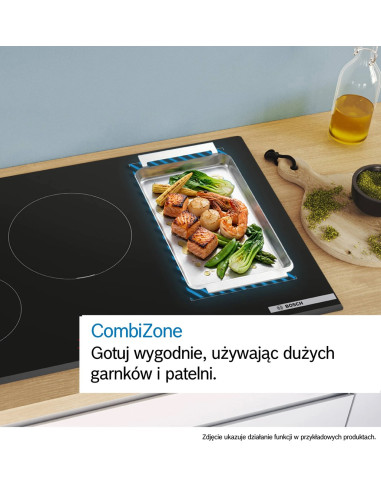 Płyta Indukcyjna Bosch Pvw81Chb1E Serie 6 80 Cm | Powerboost | Combizone | Timer | Czarny Mat | Bezramkowa