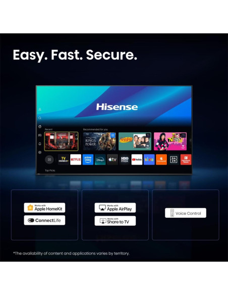 Hisense 65E7S Pro 165,1 Cm (65") 4K Ultra Hd Smart Tv Wi-Fi Czarny