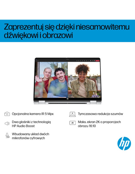 Hp Omnibook 5 Flip 14-Fp0216Nw Core 7 150U 14.0"2K Oled Touch 300Nits Lbl 16Gb Lpddr5 Ssd512 Intel Graphics Cam1080P 68Wh Win11 