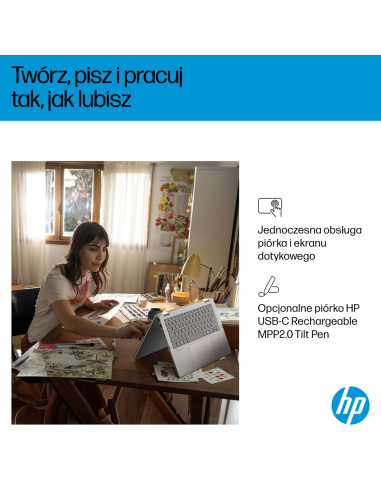 Hp Omnibook 5 Flip 14-Fp0216Nw Core 7 150U 14.0"2K Oled Touch 300Nits Lbl 16Gb Lpddr5 Ssd512 Intel Graphics Cam1080P 68Wh Win11 