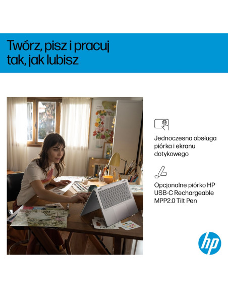 Hp Omnibook 5 Flip 14-Fp0216Nw Core 7 150U 14.0"2K Oled Touch 300Nits Lbl 16Gb Lpddr5 Ssd512 Intel Graphics Cam1080P 68Wh Win11 