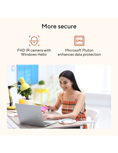 Asus Vivobook 16 M1607Ka-Mb164W Ryzen Ai 5 330 16.0"Wuxga Ips-Level Panel 60Hz 300Nits Ag 16Gb Ddr5 Ssd512 Radeon Graphics Wlan+