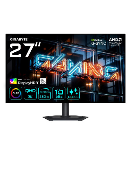 Gigabyte Mo27Q28Gr Monitor Komputerowy 68,6 Cm (27") 2560 X 1440 Px Quad Hd Oled Czarny