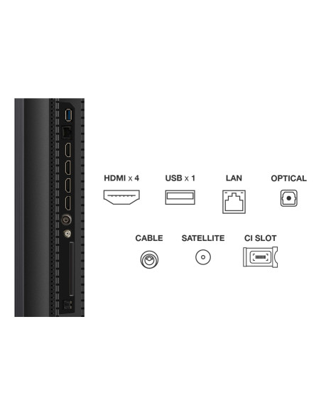 Telewizor Tcl 50C7K Qd-Mini Led 50" 4K Ultra Hd Google Tv Dolby Atmos Dvb-T2 Czarny