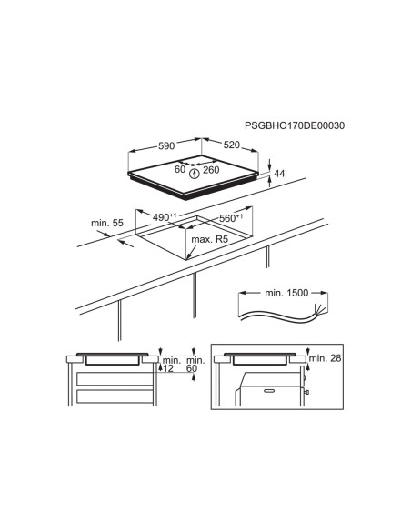 Płyta Indukcyjna Electrolux Eiv644 60 Cm | 4 Pola | Powerboost | Timer | Czarny