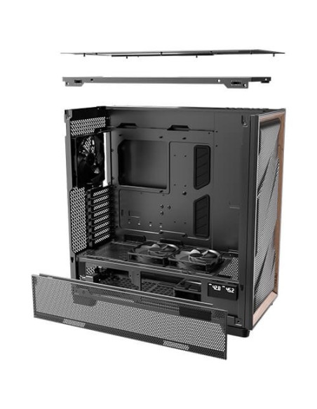 Antec Flux Pro Full Tower Czarny, Drewno