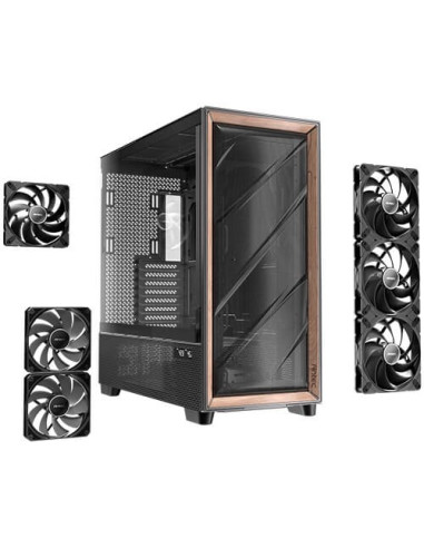 Antec Flux Pro Full Tower Czarny, Drewno