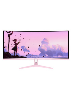 Arozzi Nova 34” Curved Monitor Komputerowy 86,4 Cm (34") 3440 X 1440 Px 4K Ultra Hd Led Różowy