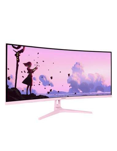 Arozzi Nova 34” Curved Monitor Komputerowy 86,4 Cm (34") 3440 X 1440 Px 4K Ultra Hd Led Różowy