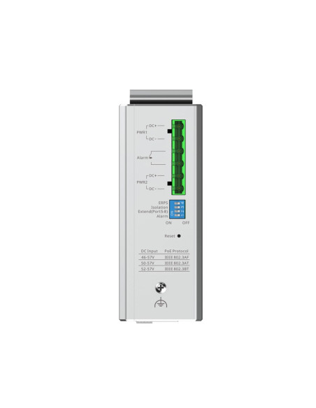 Ruijie Networks Rg-Nis2100 Zarządzany L2 Gigabit Ethernet (10/100/1000) Obsługa Poe Czarny, Stal Nierdzewna