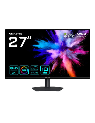 Gigabyte Go27Q24A Monitor Komputerowy 68,6 Cm (27") 2560 X 1440 Px Quad Hd Qd-Oled Czarny