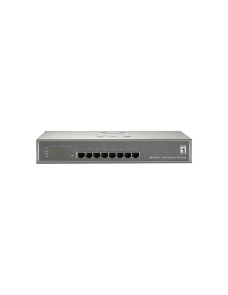 Przełącznik Levelone Gb Poe+ 8-Portowy 19-Calowy 123W 1Gbps