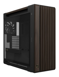 Asus Proart Pa602 Wood Edition Modern Black - Tempered Glass Panel Midi Tower Czarny, Drewno