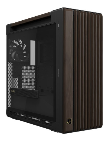 Asus Proart Pa602 Wood Edition Modern Black - Tempered Glass Panel Midi Tower Czarny, Drewno