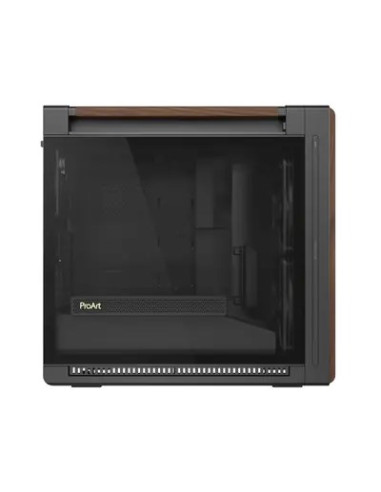 Asus Proart Pa602 Wood Edition Modern Black - Tempered Glass Panel Midi Tower Czarny, Drewno